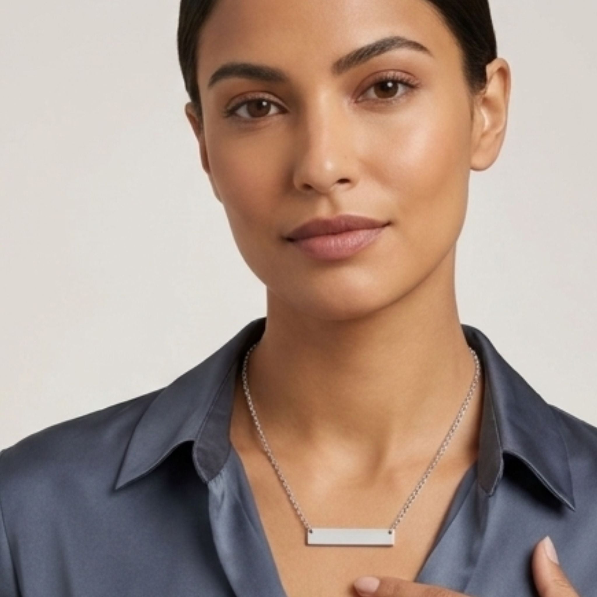 Personalisierbare Memory Kette in Silber - wasserfest, hypoallergen, hautfreundlich und langlebig, hochwertiger Modeschmuck.