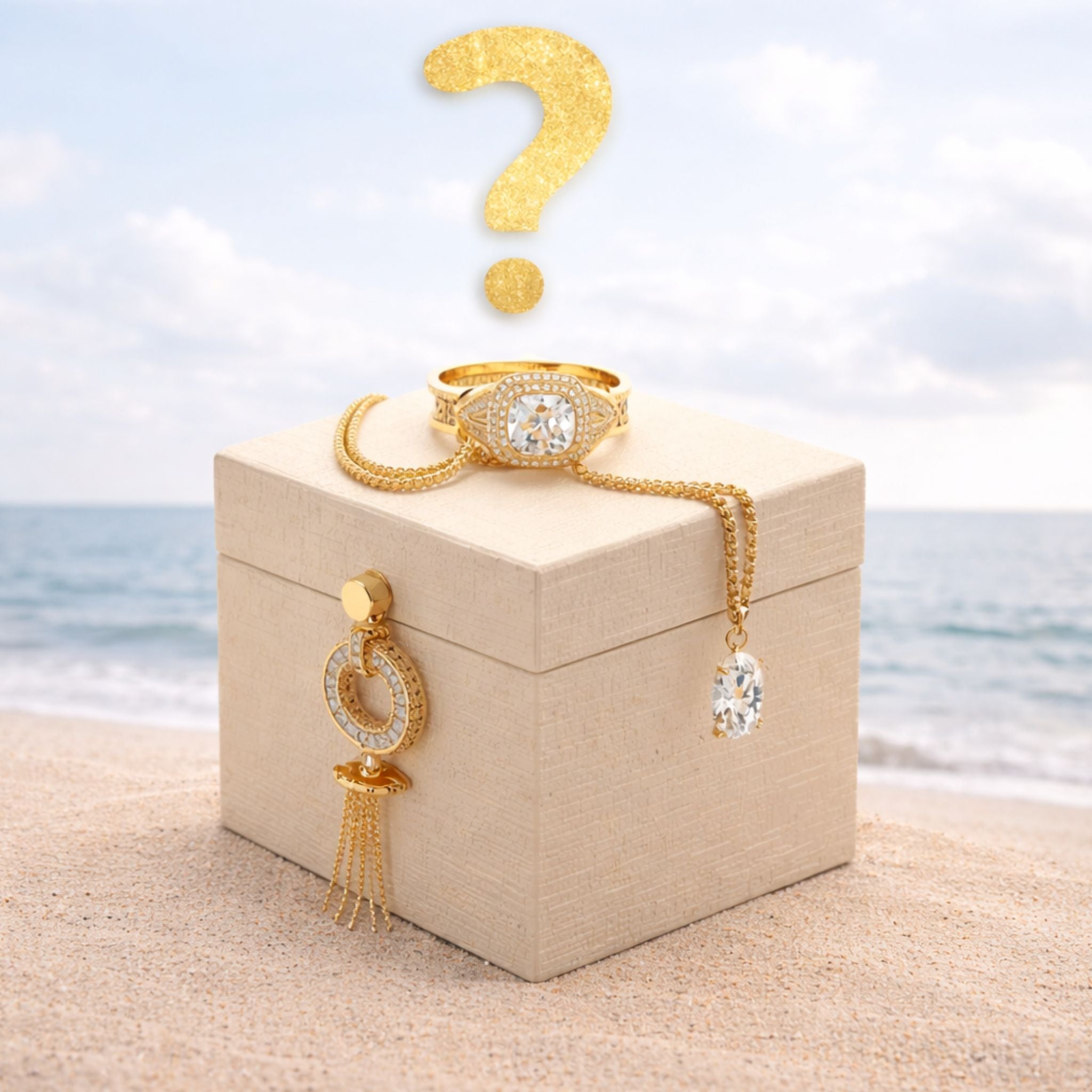 Premium Schmuck Mystery Box mit 4 Schmuckstücken von Selnaura.