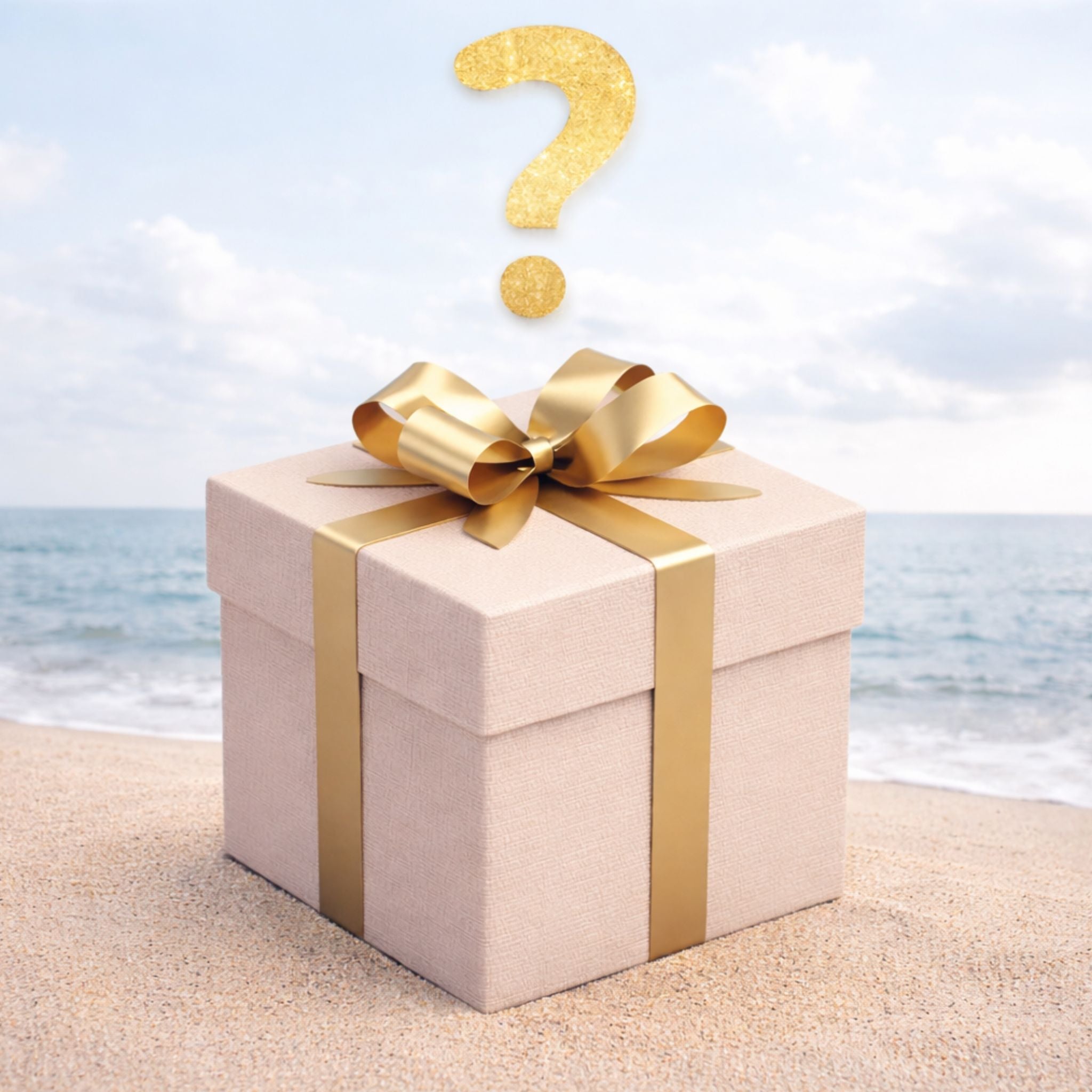 Selnaura Mystery Box mit zwei Schmuckstücken – goldener Ring und Kette auf eleganter Schmuckschatulle, Symbol für Überraschung.