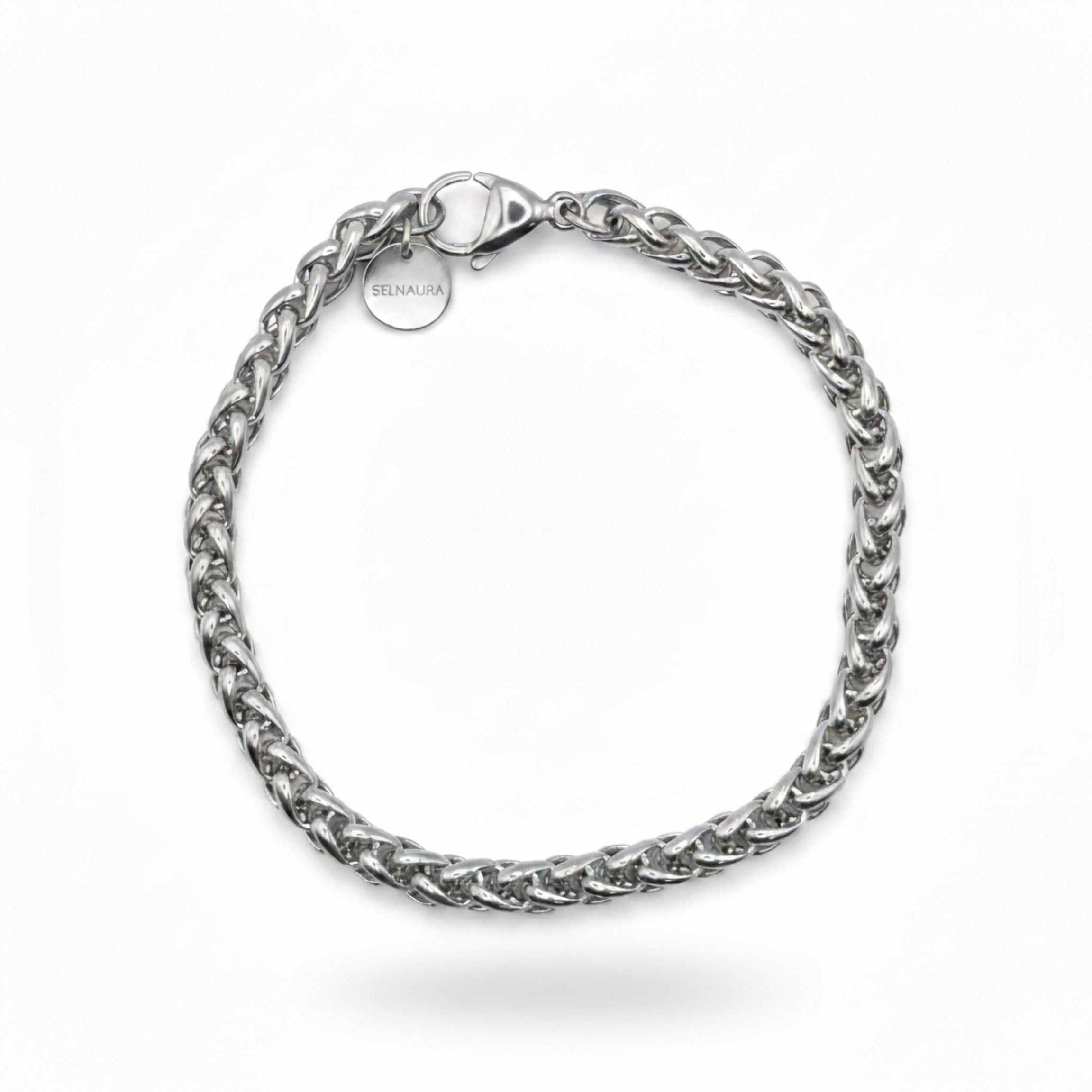 Silbernes Kettenarmband mit markantem Gliederdesign, zeitloser Stil, Schmuck für Herren