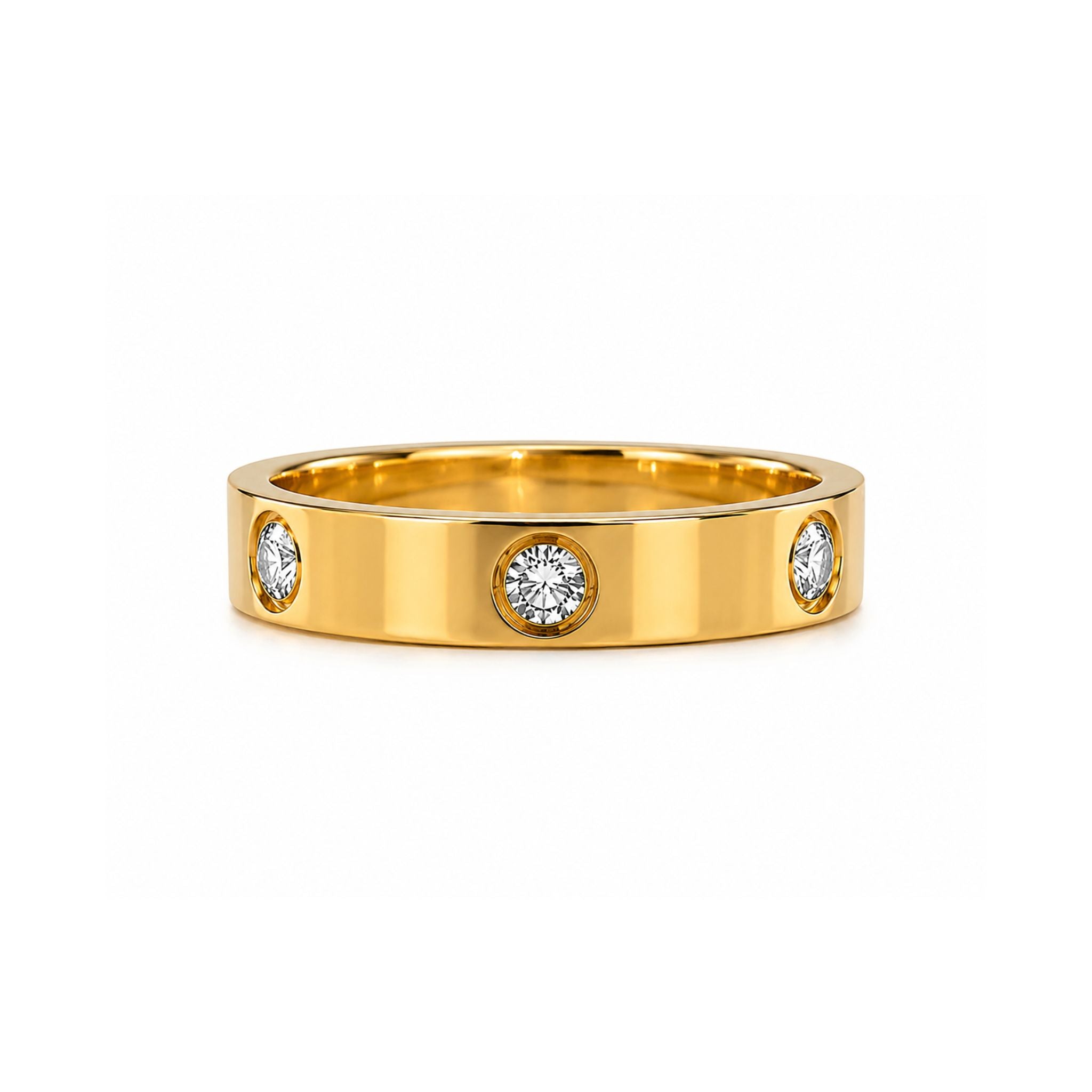 Aura Diamond Ring Gold in elegantem minimalistischen Design