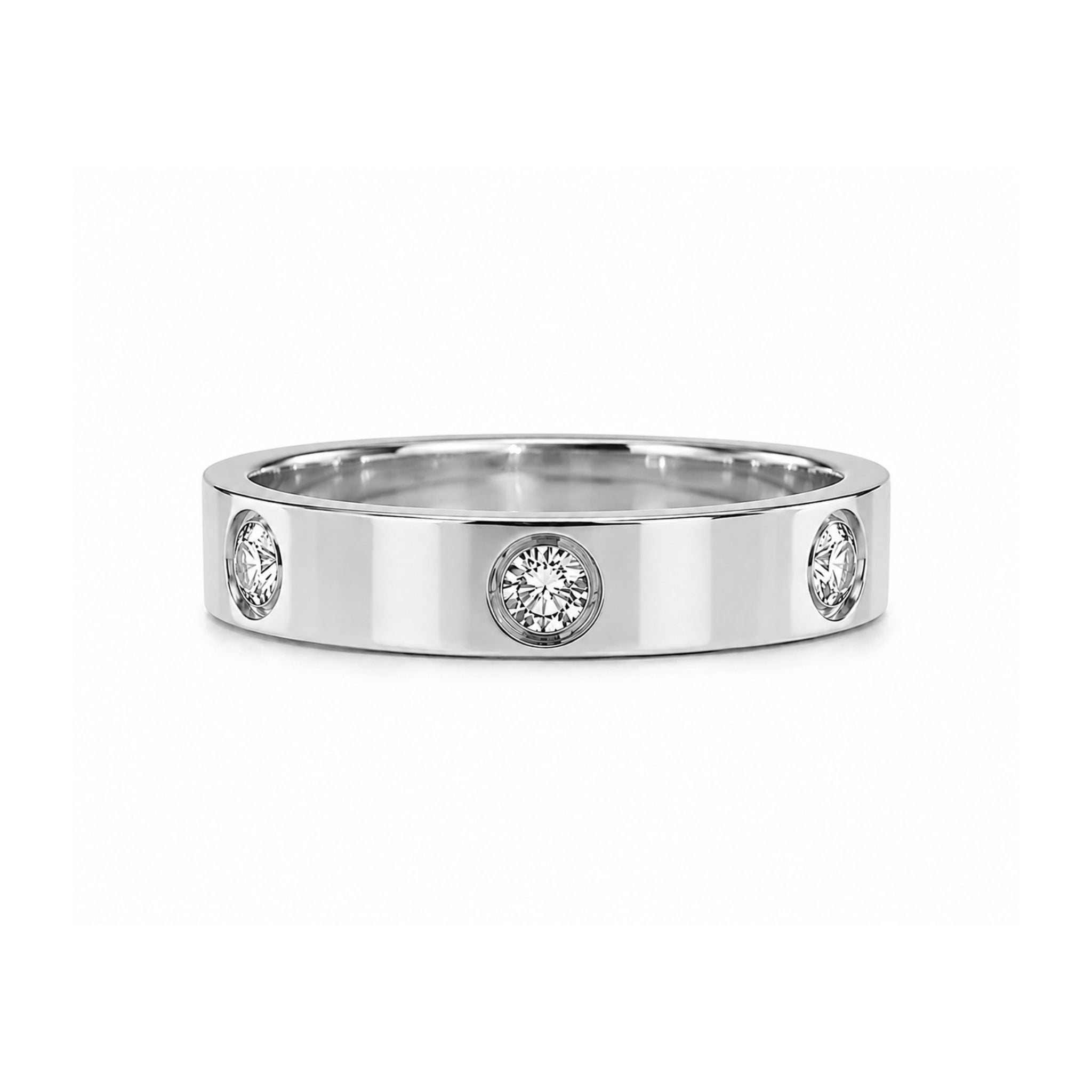 Aura Diamond Ring Silber in elegantem minimalistischen Design