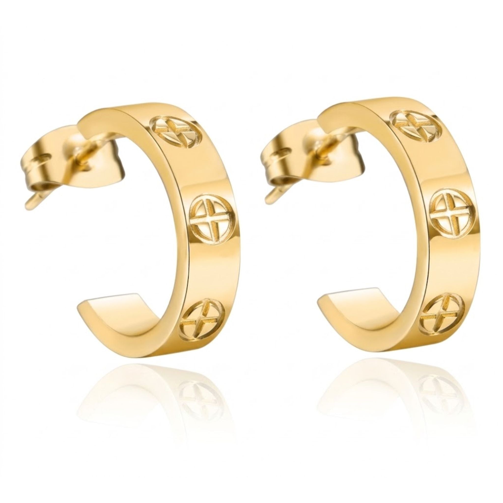 Eternal Screw Ohrringe Gold aus 18K vergoldetem Edelstahl mit ikonischem Schrauben Design