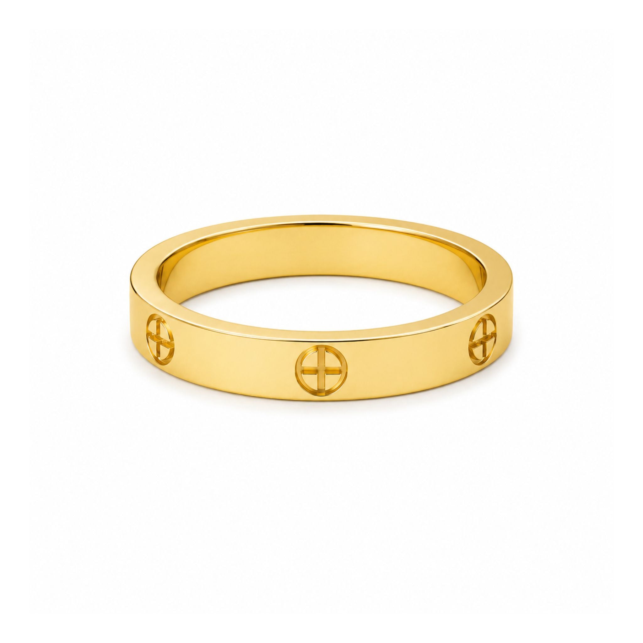 Eternal Screw Ring Gold in modernem minimalistischen Stil
