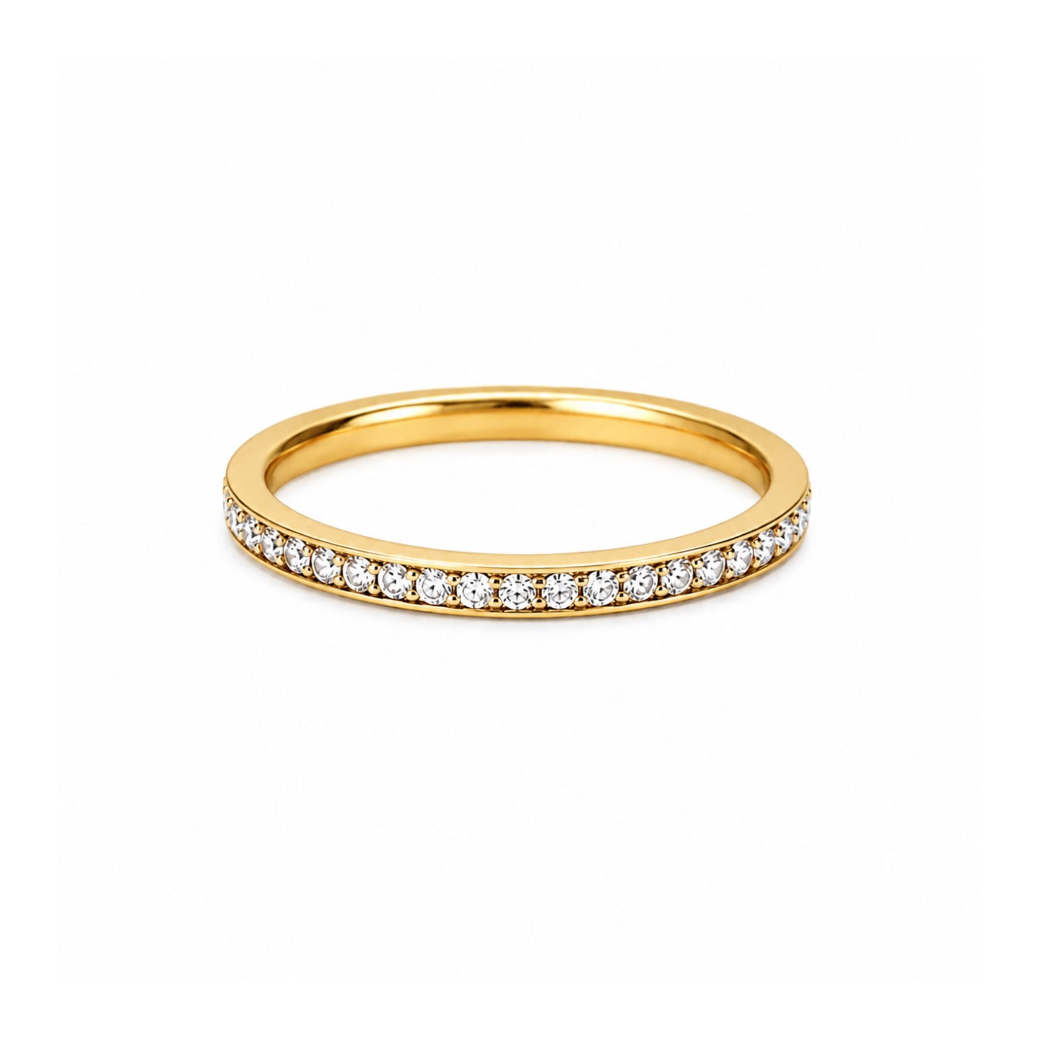 Everlight Ring Gold mit funkelnder Zirkonia-Reihe