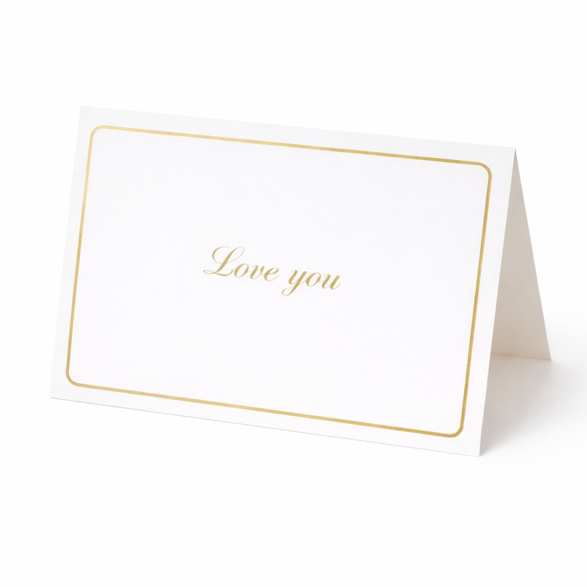 Stilvolle Grußkarte „Love you“ in elegantem Design – perfekt für besondere Anlässe.