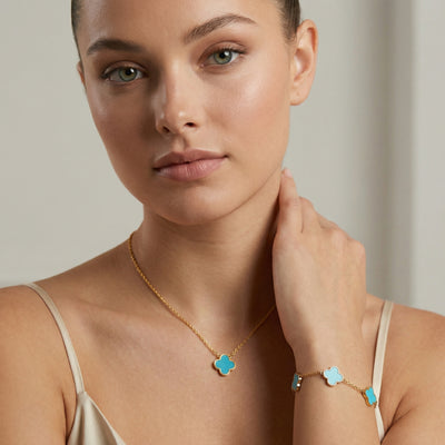 Ocean Whisper Clover Kette