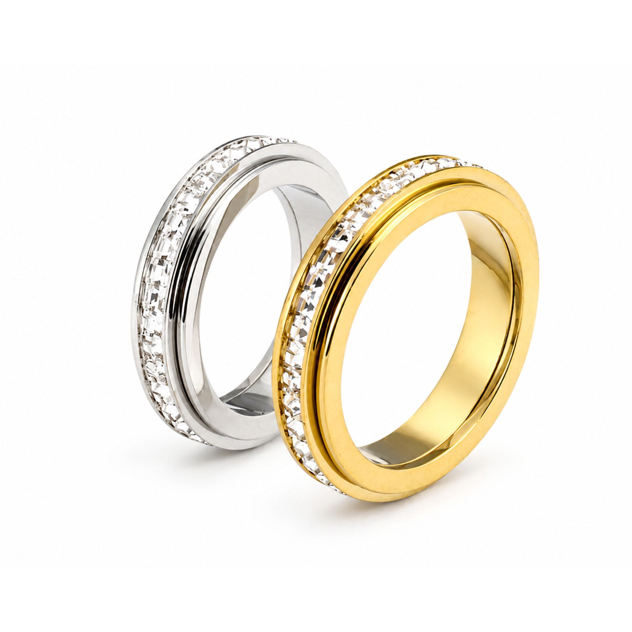 Serenity Spin Ring in Gold und Silber