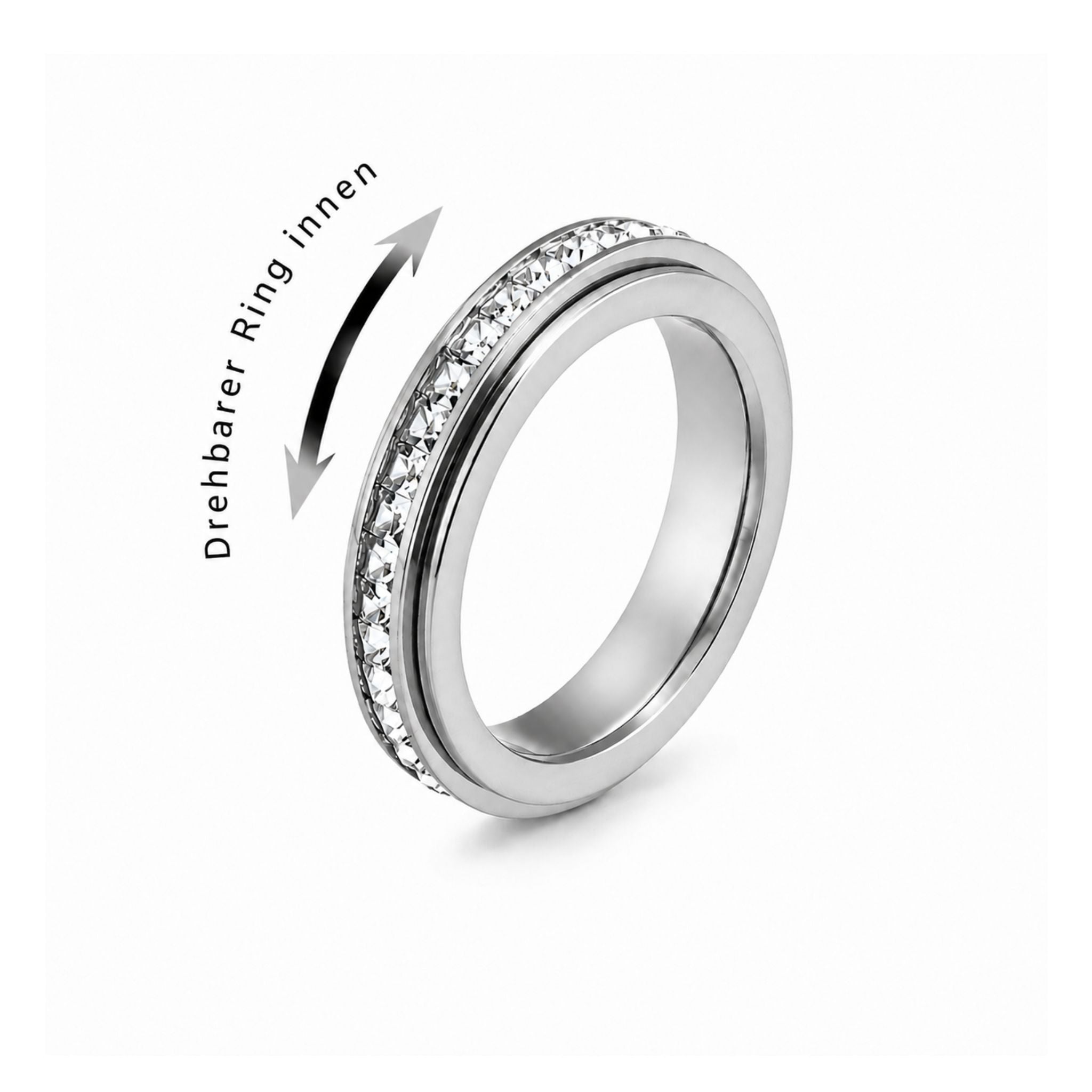 Serenity Spin Ring Silber drehbarer Ring für Damen